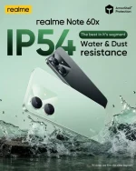 Realme Note 60x - Water Resistant